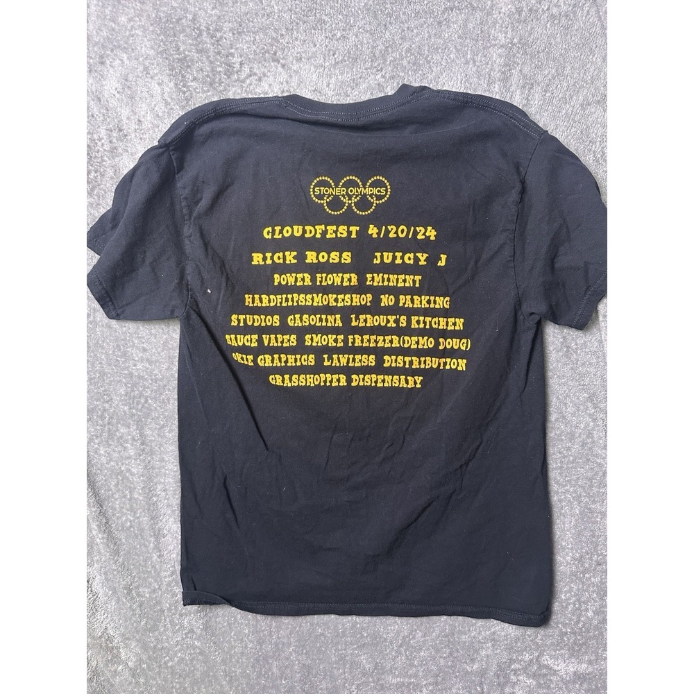 Cloudfest 2024 Rick Ross Juicy J T Shirt Stoner Olympics 4/20 Rap Hip Hop Tee S
